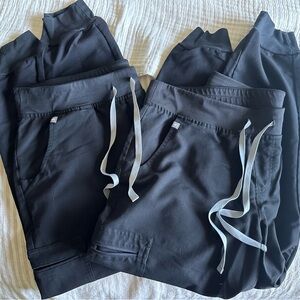Lot of 2 Figs Black Jogger Pants